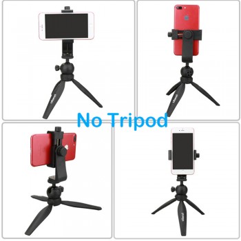 Universal Tripod Mount Adapter Cell Phone Clipper Holder Vertical 360 Rotation Tripod Stand for iPhone X 8 plus Samsung