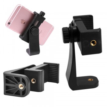 Universal Tripod Mount Adapter Cell Phone Clipper Holder Vertical 360 Rotation Tripod Stand for iPhone X 8 plus Samsung