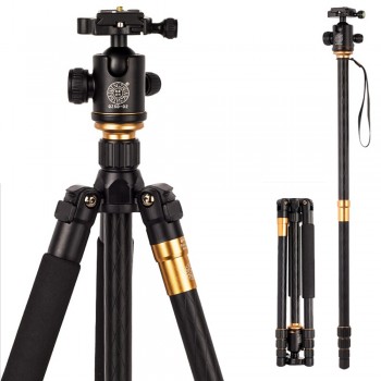 Hot Q999 Professional Photographic Portable Tripod To Monopod+Ball Head For Digital SLR DSLR Camera Fold 43cm Max Loading 15Kg