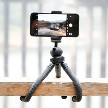 Travel Outdoor Octopus Tripod Mini Bracket Stand Flexible Tripod with Ballhead Phone Mount for Smartphone DSLR Camera Gopro
