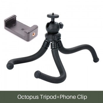 Travel Outdoor Octopus Tripod Mini Bracket Stand Flexible Tripod with Ballhead Phone Mount for Smartphone DSLR Camera Gopro