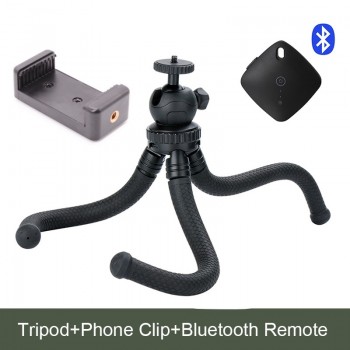 Travel Outdoor Octopus Tripod Mini Bracket Stand Flexible Tripod with Ballhead Phone Mount for Smartphone DSLR Camera Gopro