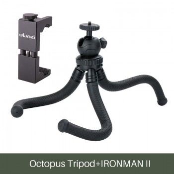 Travel Outdoor Octopus Tripod Mini Bracket Stand Flexible Tripod with Ballhead Phone Mount for Smartphone DSLR Camera Gopro