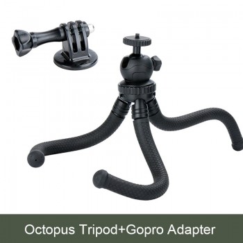 Travel Outdoor Octopus Tripod Mini Bracket Stand Flexible Tripod with Ballhead Phone Mount for Smartphone DSLR Camera Gopro