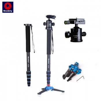Manbily A-222 165cm/65 Portable Professional DSLR Camera Monopodamp;M-1 Base head ball Mini tripod Stand For Canon Nikon phone DV
