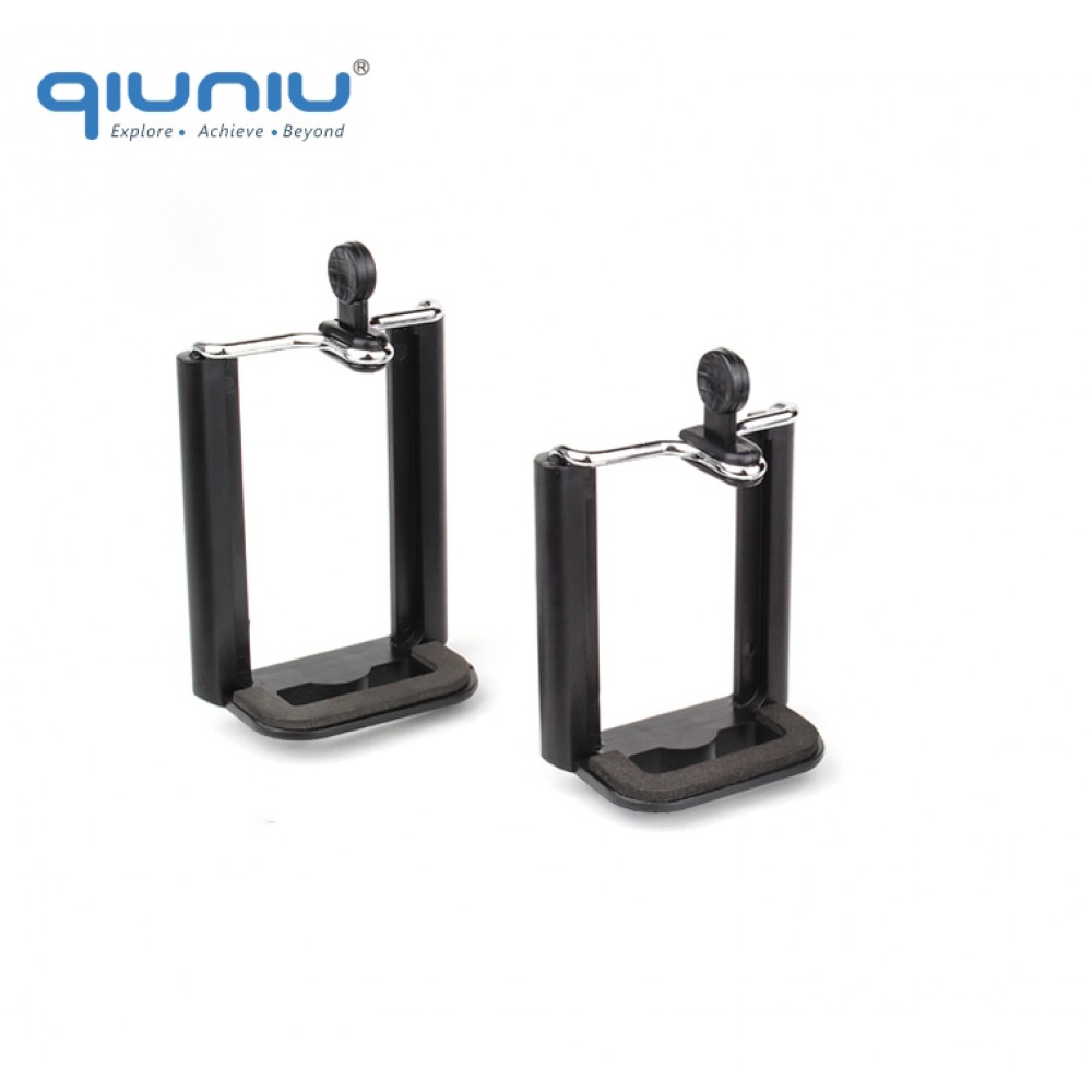QIUNIU Universal Mobile Phone Clip Holder Mount Bracket Adapter for Smartphone Cell Phone Tripod Stand Camera Monopod