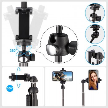Selfie Stick Tripod 40-Inch Wireless Remote and Tripod Stand Monopod for iPhone X 8/8 Plus xiaomi huawei Bluetooth Selfie Stick
