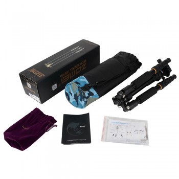 Zomei Q666 Professional Tripod For DSLR Camera Ball Head Tripod Monopod Compact Travel Camera Tripod for Canon Nikon Sony SLR