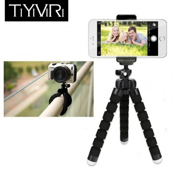 Octopus Tripod Sponge Mini Flexible Smartphone Holder Tripod Mount for Phone Clip For Go Pro hero5 SJCAM Xiaomi Yi Action Camera