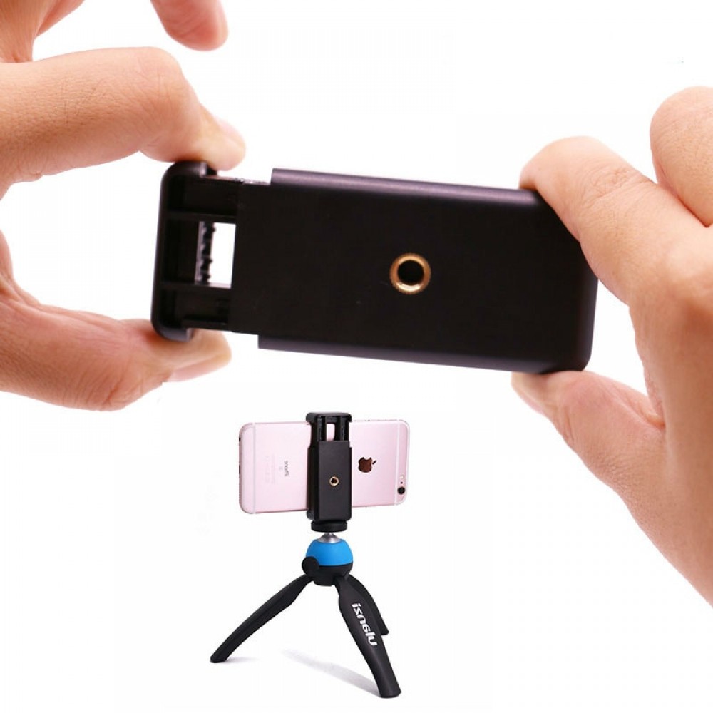 Ulanzi Mobile Phone Clip Clamp Holder,Smartphone Tripod Mount Adapter Universal for iPhone 8 X 7 6 Plus Samsung Galaxy S6