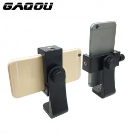 GAQOU Universal Tripod Mount Adapter Cell Phone Clipper Holder Vertical 360 Rotation Tripod Stand for iPhone X 7 plus Samsung