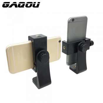 GAQOU Universal Tripod Mount Adapter Cell Phone Clipper Holder Vertical 360 Rotation Tripod Stand for iPhone X 7 plus Samsung