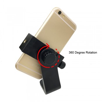 GAQOU Universal Tripod Mount Adapter Cell Phone Clipper Holder Vertical 360 Rotation Tripod Stand for iPhone X 7 plus Samsung
