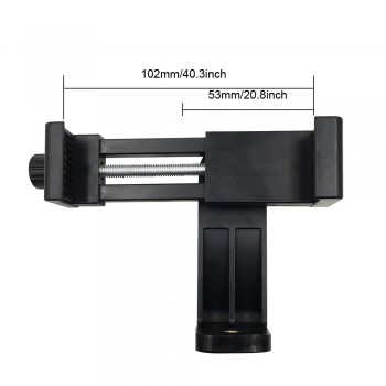 GAQOU Universal Tripod Mount Adapter Cell Phone Clipper Holder Vertical 360 Rotation Tripod Stand for iPhone X 7 plus Samsung