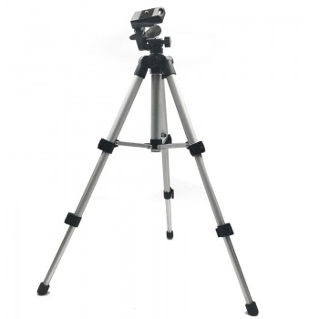 Professional Foldable Camera Tripod Holder Stand 1/4 Screw 360 Degree Fluid Head Tripod Stabilizer Aluminum with Phone Holder