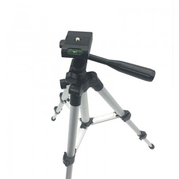 Professional Foldable Camera Tripod Holder Stand 1/4 Screw 360 Degree Fluid Head Tripod Stabilizer Aluminum with Phone Holder