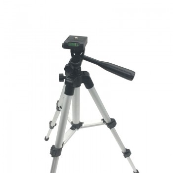Professional Foldable Camera Tripod Holder Stand 1/4 Screw 360 Degree Fluid Head Tripod Stabilizer Aluminum with Phone Holder