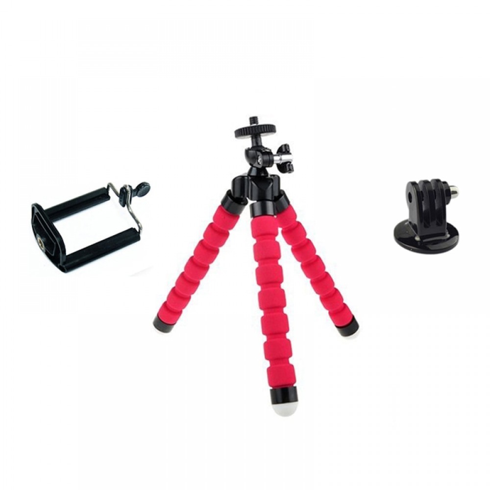 1PC/ Octopus Camera Tripod with + 2 PC/Adapter for SJ4000 Camera GoPro Hero 3+ 3 2 /cell phone Tripod Stand stand