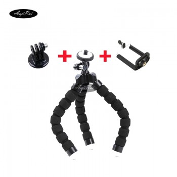 1PC/ Octopus Camera Tripod with + 2 PC/Adapter for SJ4000 Camera GoPro Hero 3+ 3 2 /cell phone Tripod Stand stand