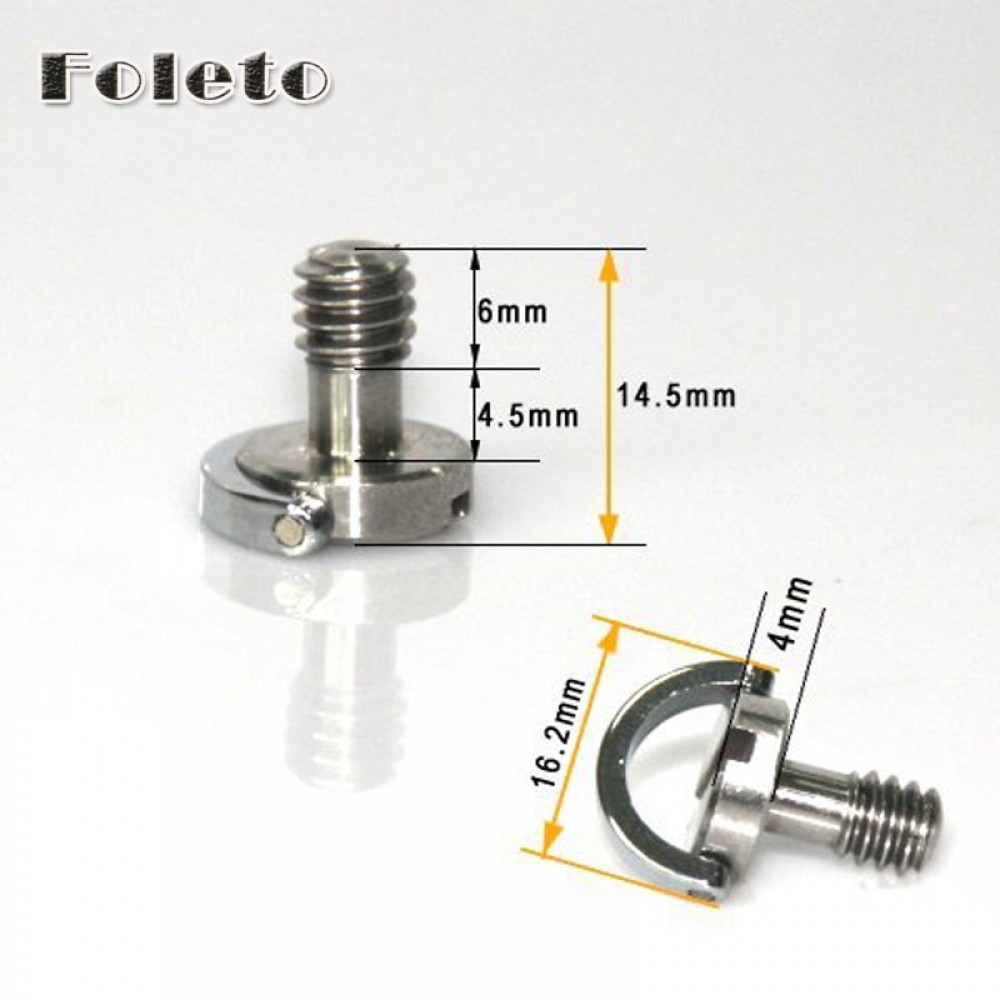 free shipping Captive 1/4 Folding D-Ring Adapter Screw Cam Tripod Monopod Quick Release Plate