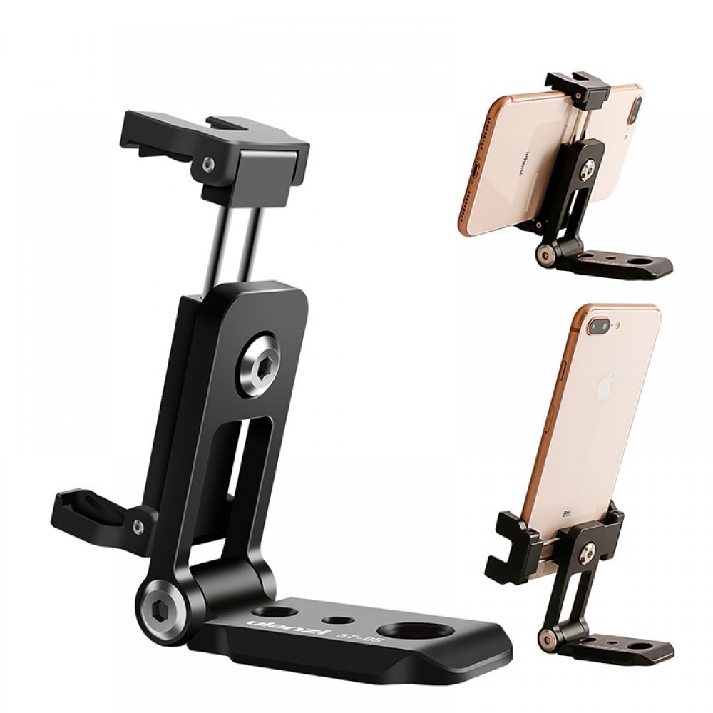 Ulanzi ST-05 Foldable Mini Phone Tripod Mount Adapter Vertical 360 Rotation Tripod Stand for iPhone X 8 7 Samsung S8 7 Redmi