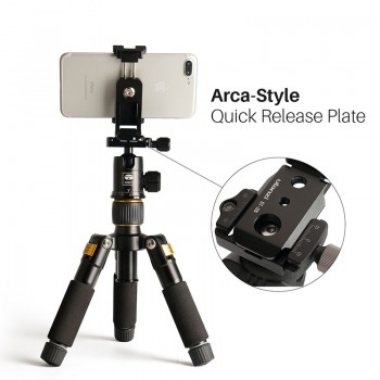 Ulanzi ST-05 Foldable Mini Phone Tripod Mount Adapter Vertical 360 Rotation Tripod Stand for iPhone X 8 7 Samsung S8 7 Redmi