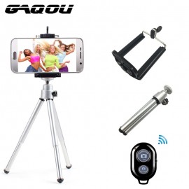 GAQOU Portable Mini Tripod For iphone 8 X Samsung With Mobile Phone Holder Stand Remote Shutter For Gopro Camera Phone Bracket