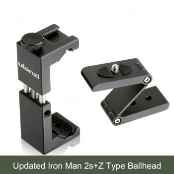 Ulanzi Mini Aluminum Folding Z Tilt Ball Head Quick Release Plate Stand Mount Multi-Degree for iPhone Photography Video Shooting
