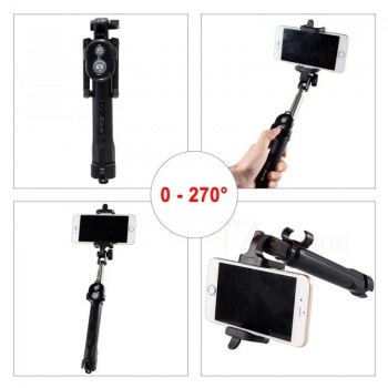 New 3 in 1 Wireless Bluetooth Selfie Stick + Mini Selfie Tripod with Remote Control For iPhone X 8 7 6s plus Portable Monopod
