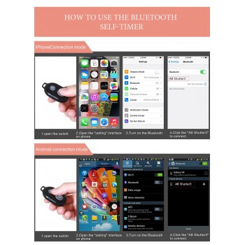 Wireless Bluetooth Smart Phone Camera Remote Control Shutter For Selfie Stick Monopod compatible Android IOS iPhone X iPhone 8