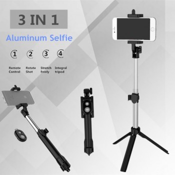 FGHGF Mini Selfie Stick Foldable Tripod 3 in 1 Universal Romote Bluetooth Stick For IOS iPhone 6 6s 7 Samsung Xiaomi Android