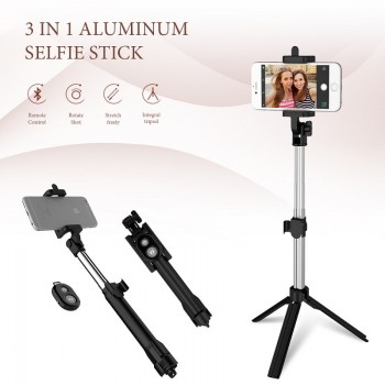Rovtop Protable Tripod Monopod Selfie Stick Bluetooth Selfie Stick Tripods With Button For iphone 6 7 8 Plus IOS Android Z15