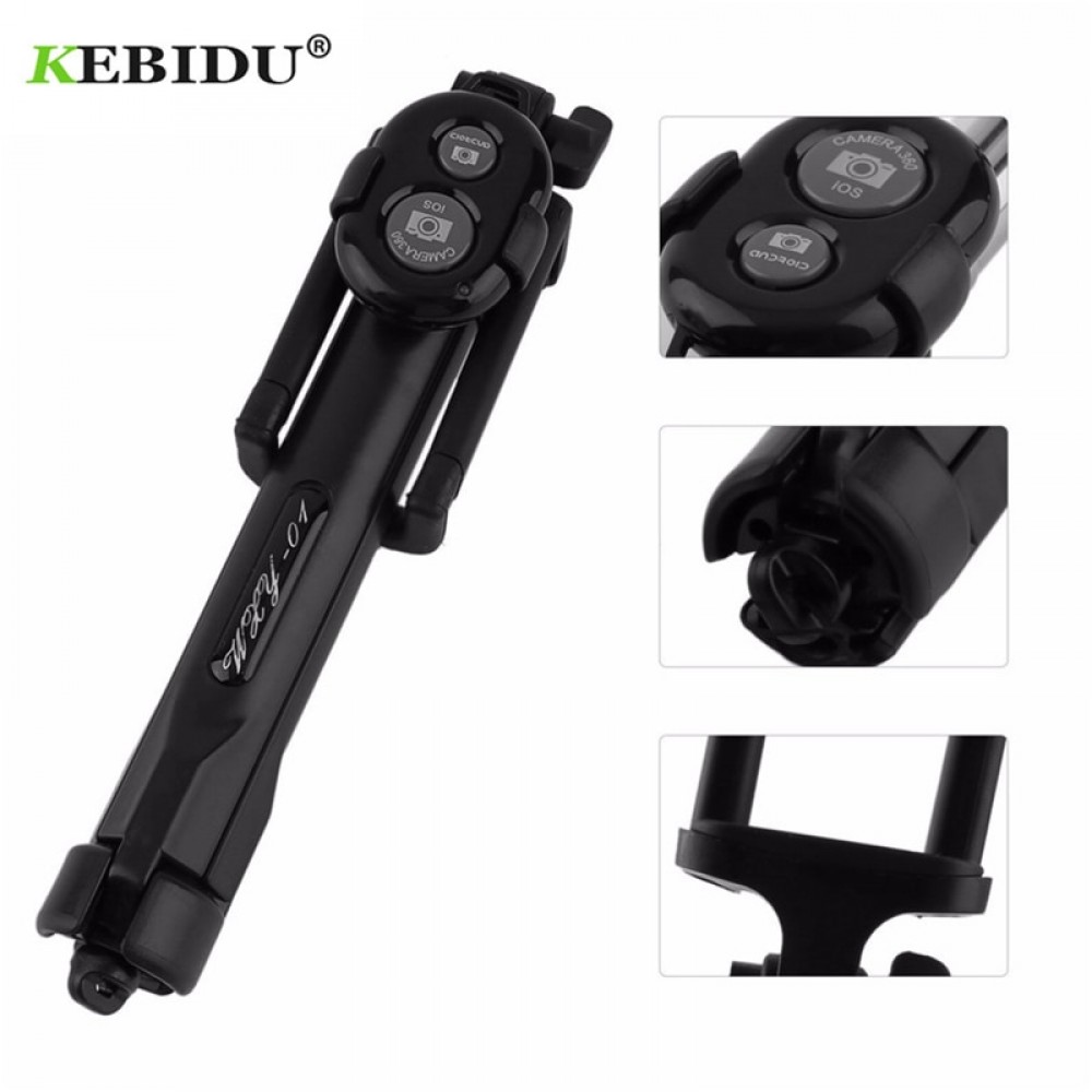kebidu Wireless Bluetooth Tripod Stand Selfie Stick Monopod For IOS Android Phones Desktop Tripod Holder Stand Mini Selfie Stick