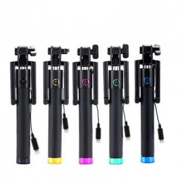 for Iphone X XR XS MAX Wired Selfie Stick Selfie Monopod for iphone X 8 7 6 plus 5 5s Wired Photograph Tripod Extendable Selfie