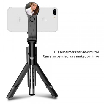 Rovtop Universal Wireless Bluetooth Selfie Stick Mini Tripod Extendable Monopod With Mirror For iPhone For Android For Samsung