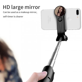 Rovtop Universal Wireless Bluetooth Selfie Stick Mini Tripod Extendable Monopod With Mirror For iPhone For Android For Samsung