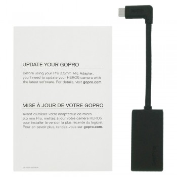 GoPro Pro 3.5mm Mic Adapter for HERO 7 HERO5 Black/HERO5 Session/ HERO6 BLACK AAMIC-001