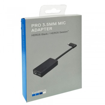 GoPro Pro 3.5mm Mic Adapter for HERO 7 HERO5 Black/HERO5 Session/ HERO6 BLACK AAMIC-001