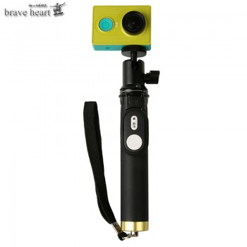 brave heart Bluetooth Remote Control Handheld monopod Tripod Selfie Stick for Xiaomi YI xiao yi 4k 2 Camera accessories