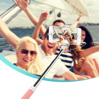 Mini Selfie Stick Portable 3.5MM Selfie-Stick Monopod With Button Mirror Foldable Mini Selfie Stick For Xiaomi Huawei Android