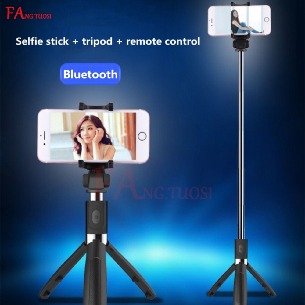 FANGTUOSI high quality selfie stick Bluetooth mini tripod Extendable Monopod Pau Palo for mobile phones Bluetooth selfie stick