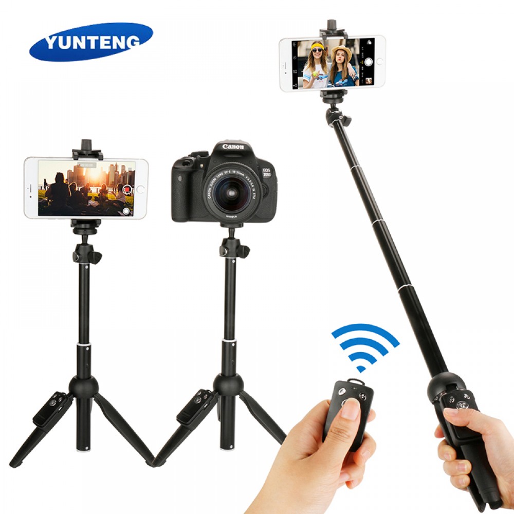 Mini Foldable 3 in 1 Selfie Stick Tripod Monopod Bluetooth Remote for iPhone 7 8 X Xiaomi Huawei Samsung Gopro Here 5 4 Yi Cam
