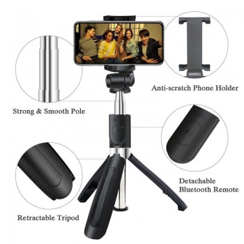 DUSZAKE Selfie Stick Bluetooth Tripod For Xiaomi Wireless Monopod For Phone Mini Selfie Stick Bluetooth Tripod For iPhone Xiaomi