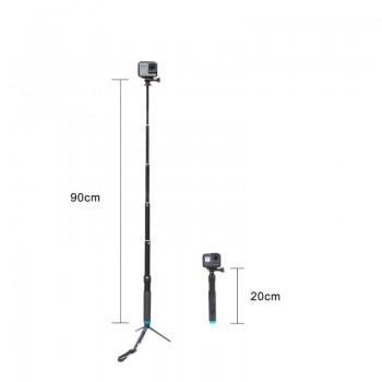 Waterproof Aluminum Alloy Extendable Handheld Selfie Stick Pole Monopod Tripod Selfie Stick Mount For GoPro Hero 4 5 6 SJCAM