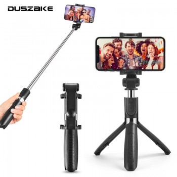 DUSZAKE Bluetooth Selfie Stick Tripod For Xiaomi Wireless Monopod For Phone Mini Bluetooth Selfie Stick Tripod For iPhone Xiaomi