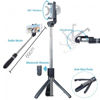 DUSZAKE Bluetooth Selfie Stick Tripod For Xiaomi Wireless Monopod For Phone Mini Bluetooth Selfie Stick Tripod For iPhone Xiaomi