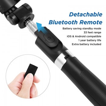 DUSZAKE Bluetooth Selfie Stick Tripod For Xiaomi Wireless Monopod For Phone Mini Bluetooth Selfie Stick Tripod For iPhone Xiaomi