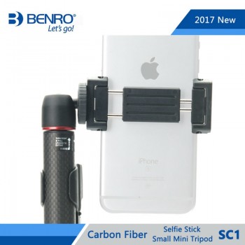 Benro Selfie Stick SC1 Carbon Fiber Extendable Selfie Stick Small Mini Tripod For Selfie Bluetooth Remote For iPhone GoPro