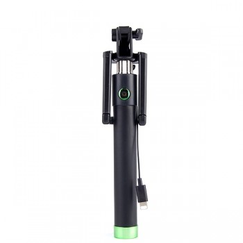 Mini Extendable Wired Selfie Stick for iphone XS Max X 8 7 6 6s Plus 5s 4s Universal Monopod with Button for iphone X XR XS 5s