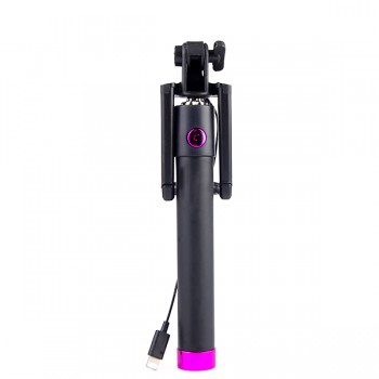 Mini Extendable Wired Selfie Stick for iphone XS Max X 8 7 6 6s Plus 5s 4s Universal Monopod with Button for iphone X XR XS 5s